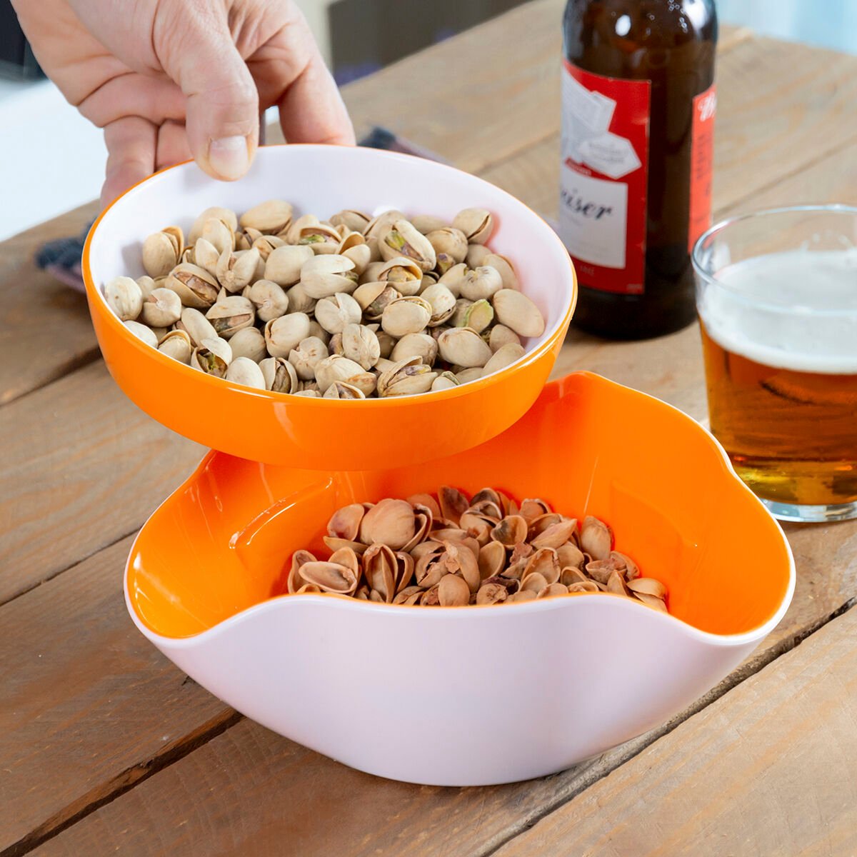 2 in 1 Aperitiefschaaltjes InnovaGoods 2 Onderdelen – afbeelding 2