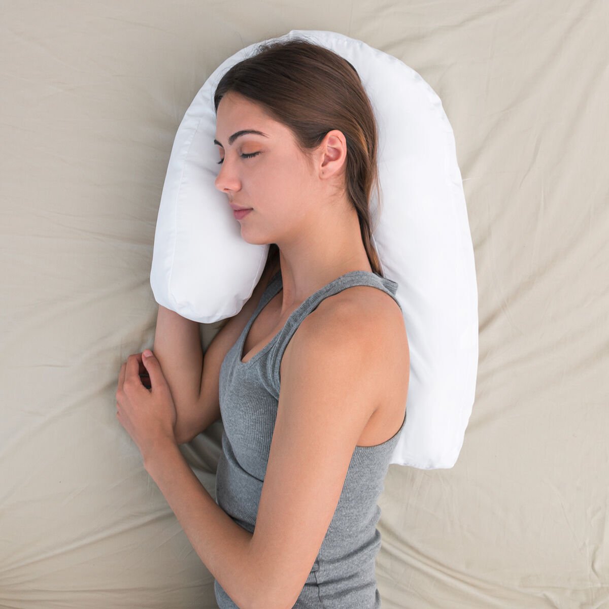 Slupill ergonomisch U-vormig zijslaapkussen – InnovaGoods