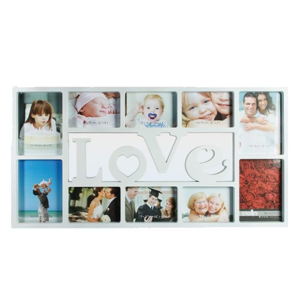 Muurfotlijst Romantic Items Hout 10 fotos
