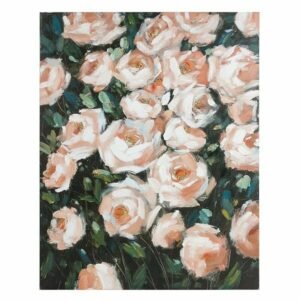 Olieverfschilderij Roses op canvas 80 x 100 cm