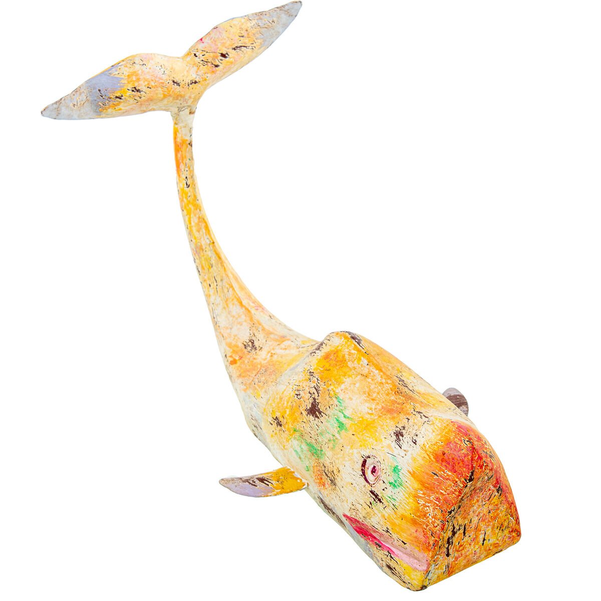 Decoratieve figuren Alexandra House Living Geel Walvis Ijzer