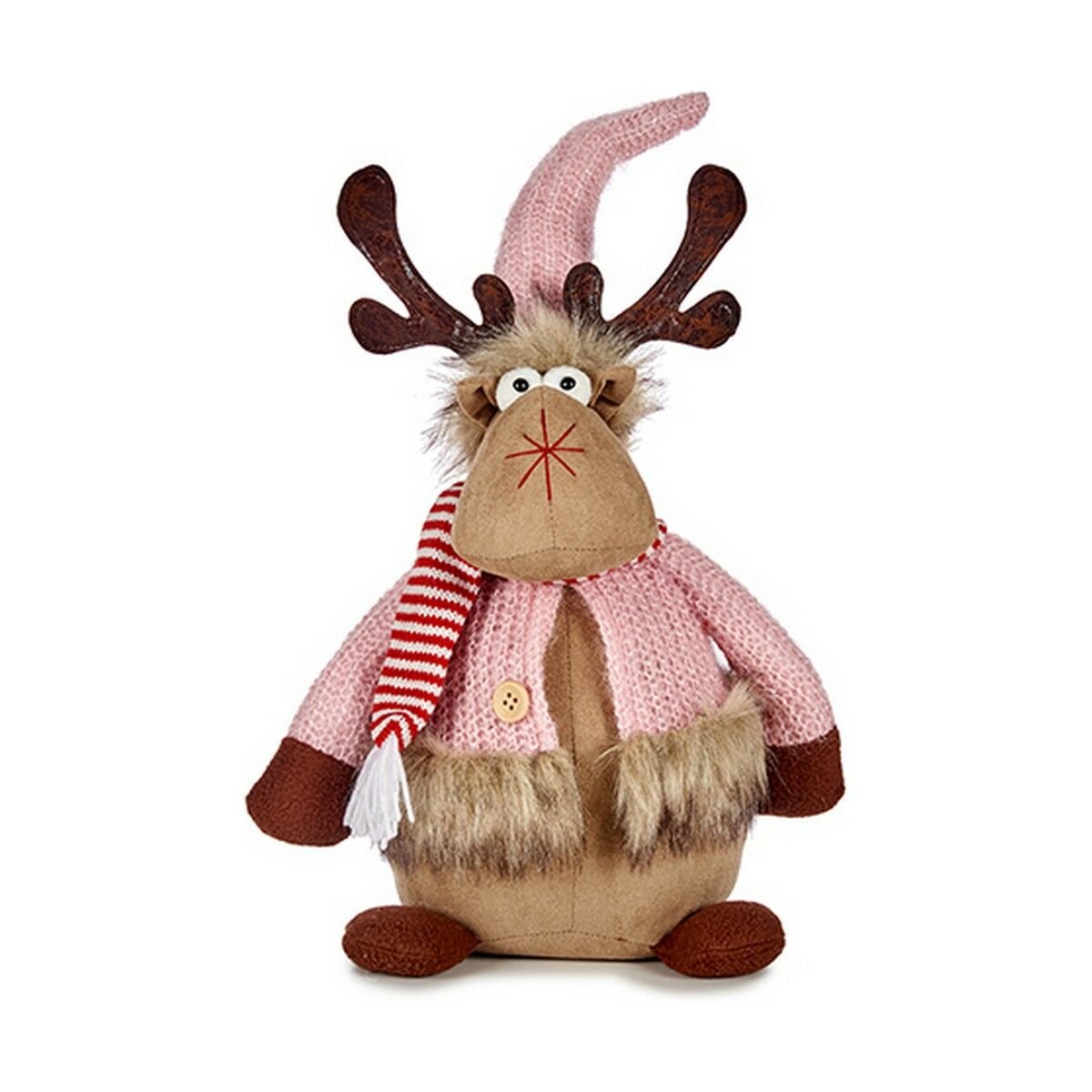 Kerstrendier Krist+ Bruin Roze 15 x 43 x 19 cm