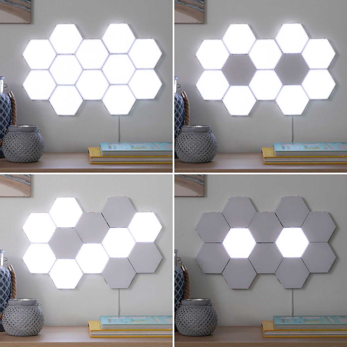 Set van modulaire magnetische LED-panelen met touch control Tilight InnovaGoods (Set van 3) – afbeelding 3