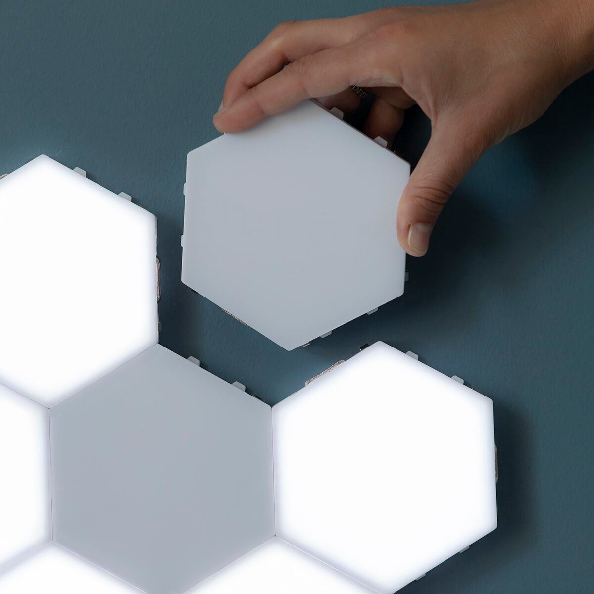 Set van modulaire magnetische LED-panelen met touch control Tilight InnovaGoods (Set van 3) – afbeelding 6