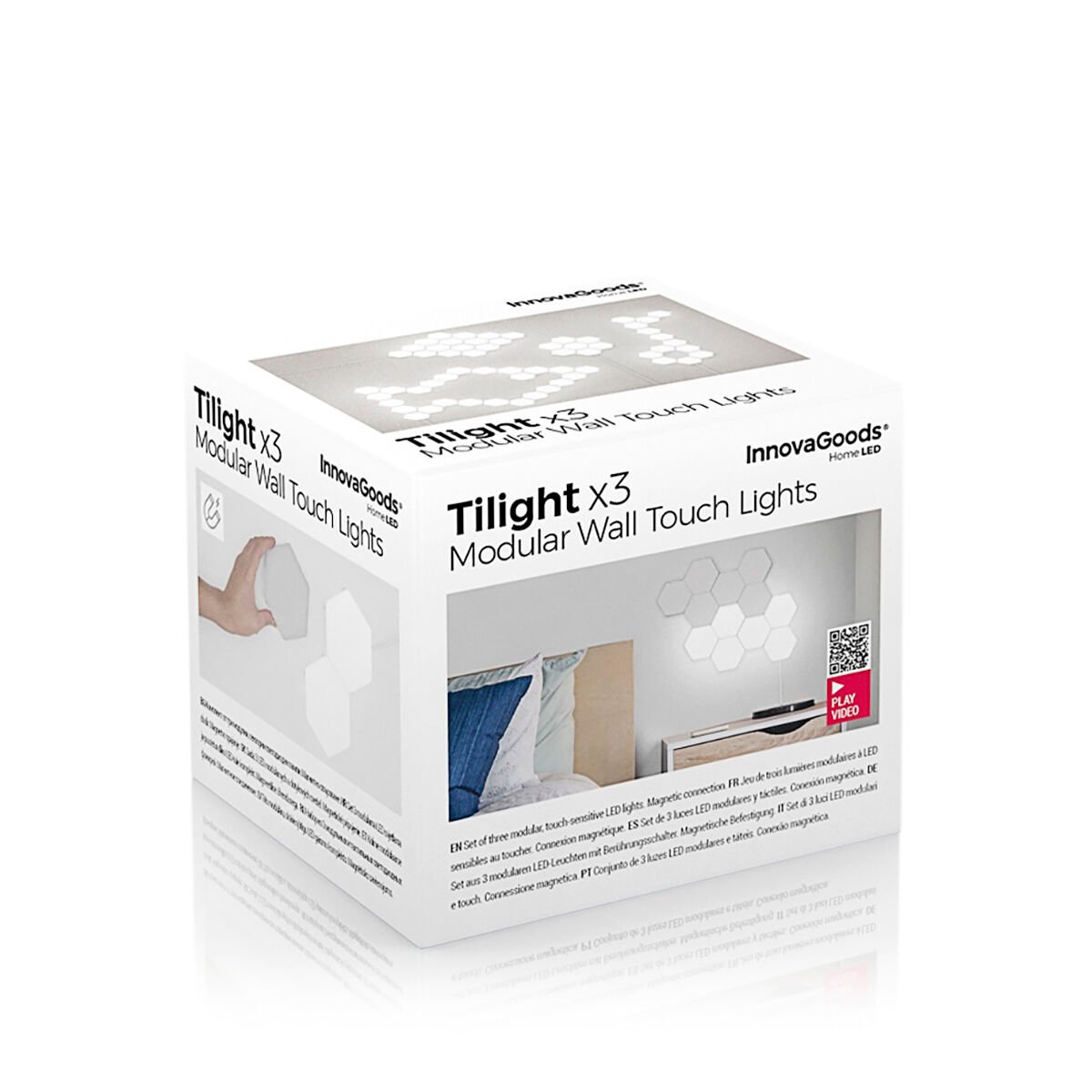 Set van modulaire magnetische LED-panelen met touch control Tilight InnovaGoods (Set van 3) – afbeelding 17