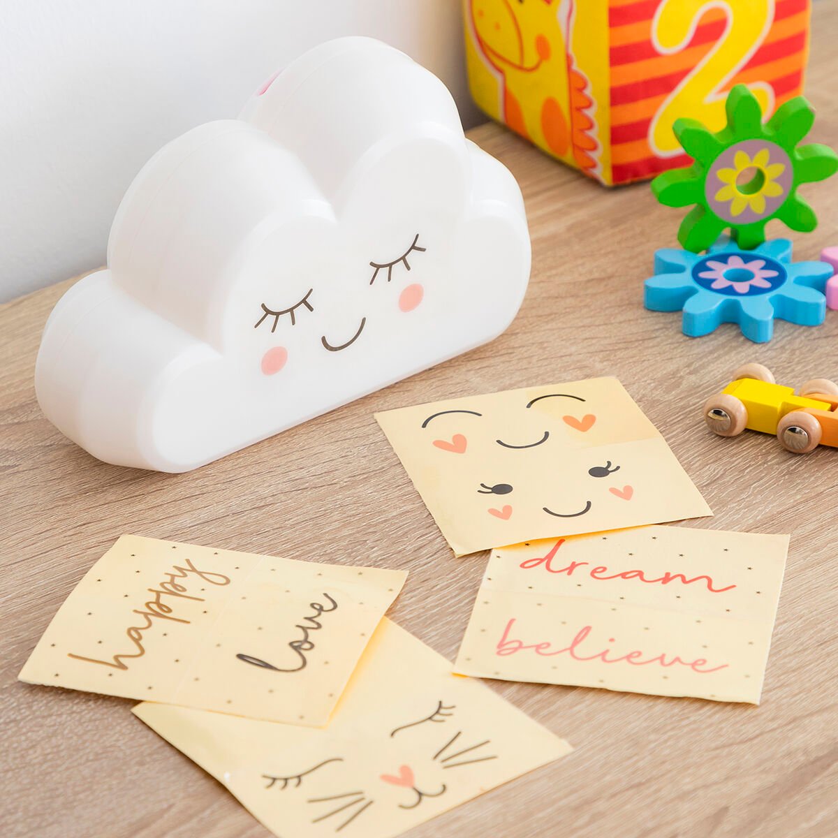 Lamp met regenboogprojector en stickers Claibow InnovaGoods – afbeelding 3
